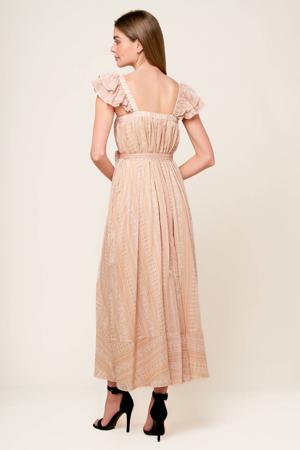 FROLIC THROUGH FIELDS WOVEN MIDI DRESS Flying Tomato